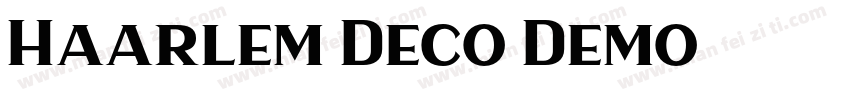 Haarlem Deco Demo字体转换